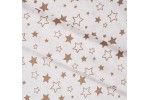 Бязь детская, 150 см, Звездное небо кофе на белом