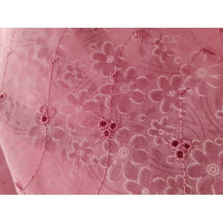 Ткань с вышивкой, 150 см, цв. розовый