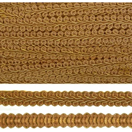 Тесьма Шанель плетеная шир 8 мм, цв. св.коричневый