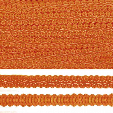 Тесьма Шанель плетеная шир 8 мм, цв. терракот