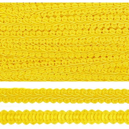 Тесьма Шанель плетеная шир 8 мм, цв. желтый