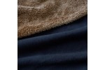 Флисовое полотно SHELYS SHAGGY дублированное мягким искусственным мехом, цв. синий