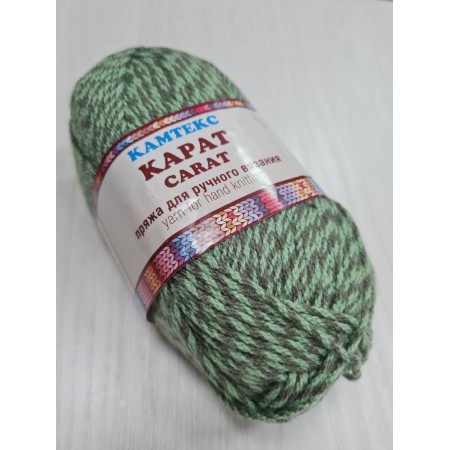 Пряжа для вязания Камтекс "Карат", цв.  хаки-св.зеленый